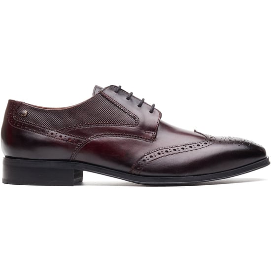 Base London Steeple Brogue Leer Heren Burnt Brown Brogues Schoenen - Image 5