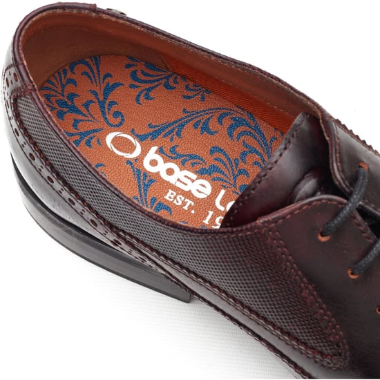 Base London Steeple Brogue Leer Heren Burnt Brown Brogues Schoenen - Image 6