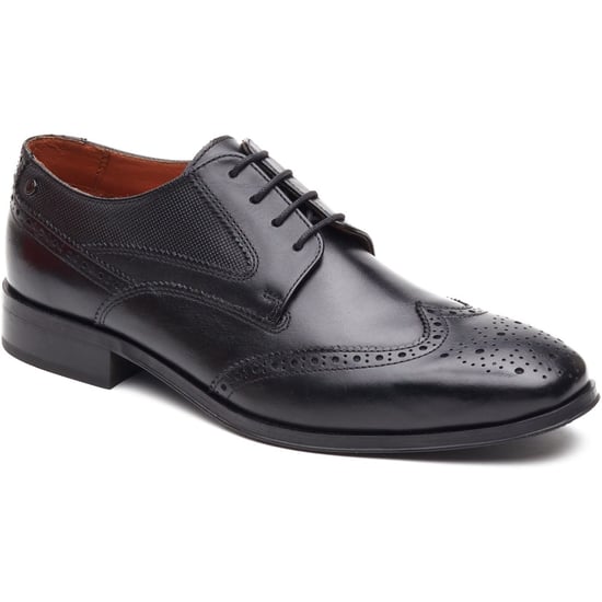 Base London Steeple Brogue Leer Heren Zwarte Brogues Schoenen - Image 1