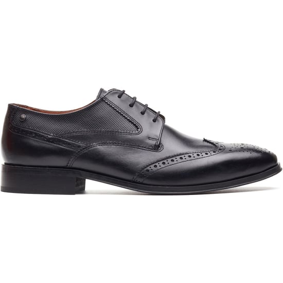 Base London Steeple Brogue Leer Heren Zwarte Brogues Schoenen - Image 5