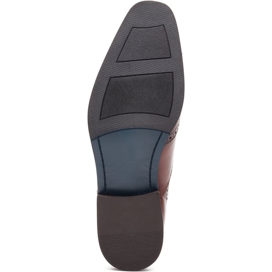 Base London Steeple Brogue Leren Heren Burnt Tan Brogues Schoenen - Image 3