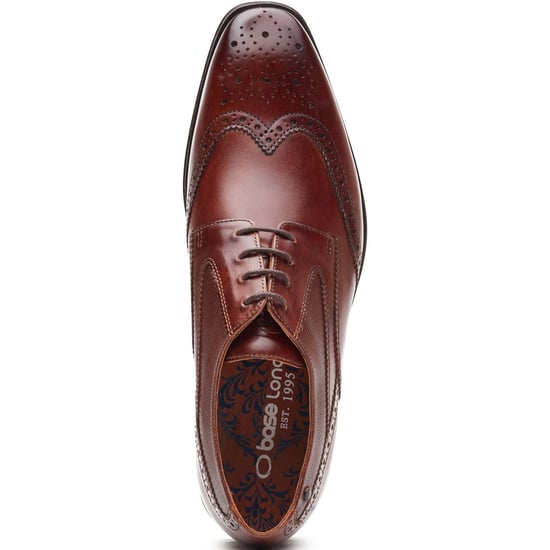 Base London Steeple Brogue Leren Heren Burnt Tan Brogues Schoenen - Image 4