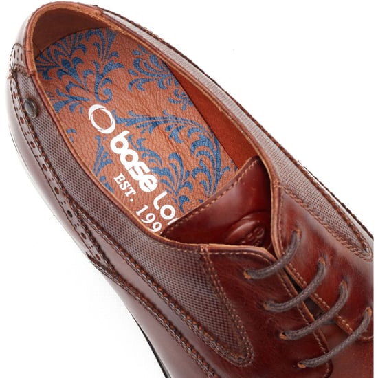 Base London Steeple Brogue Leren Heren Burnt Tan Brogues Schoenen - Image 6