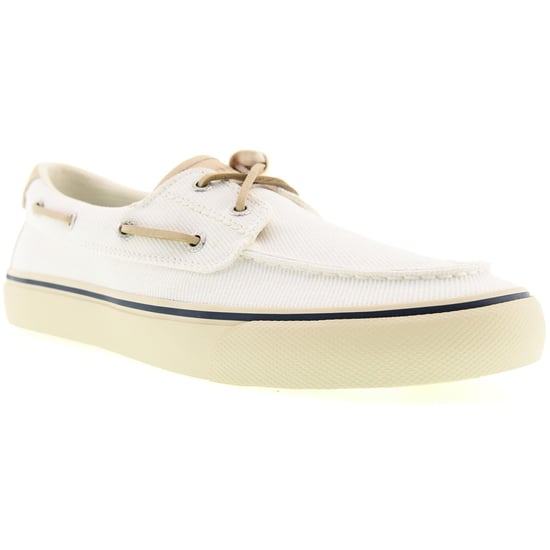 Sperry Helm 2-Eye Textiel Heren Witte Bootsschoenen - Image 1
