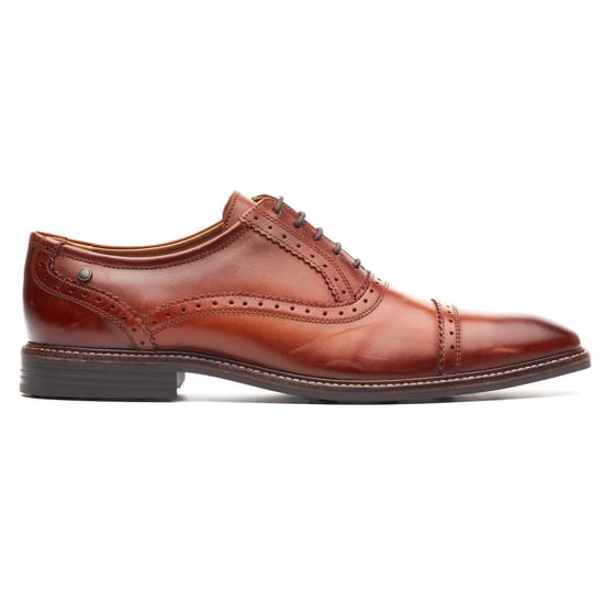 Base London Ascot Oxford Leer Heren Burnt Tan Oxford Schoenen - Image 5