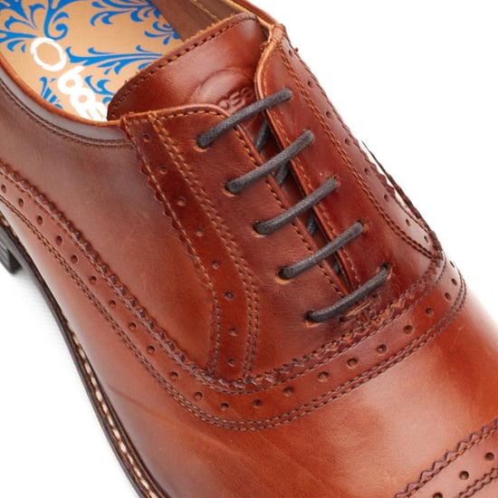 Base London Ascot Oxford Leer Heren Burnt Tan Oxford Schoenen - Image 6