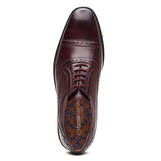 Base London Ascot Oxford Leren Heren Bordo Oxford Schoenen - Image 4