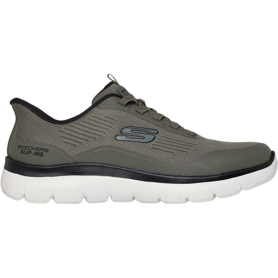 Skechers Summits Leyter Textiel Heren Sneakers Olijf/Zwart - Image 5