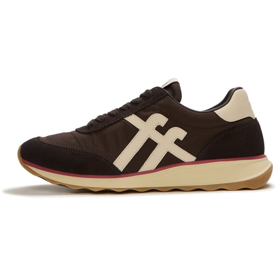 Fitflop Retro-Q FF Nylon Dames Sneakers Chocoladebruin/Parijsbeige - Image 4