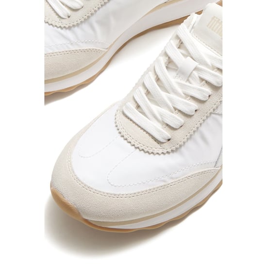 Fitflop Retro-Q FF Nylon Dames Urban White Mix Sneakers - Image 5