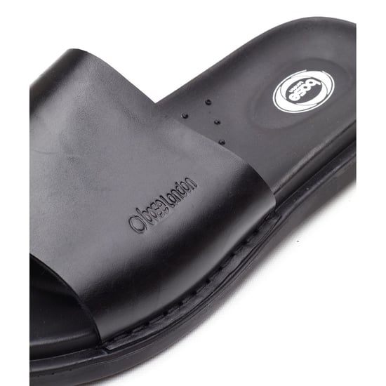 Base London Albany Leren Heren Slippers Zwart - Image 6
