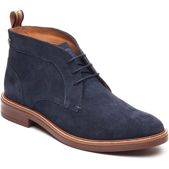 Base London Lincoln Chukka Leren Heren Navy Boots - Image 1