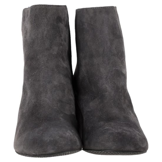 Stuart Weitzman Bacari Block-eel Enkellaarzen in Grijs Suède - Image 2
