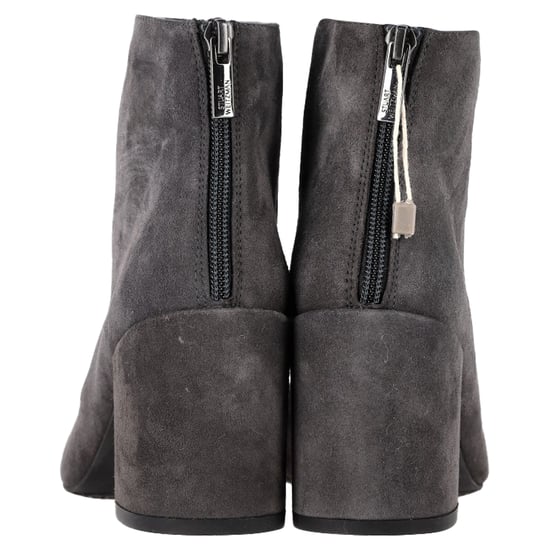 Stuart Weitzman Bacari Block-eel Enkellaarzen in Grijs Suède - Image 5