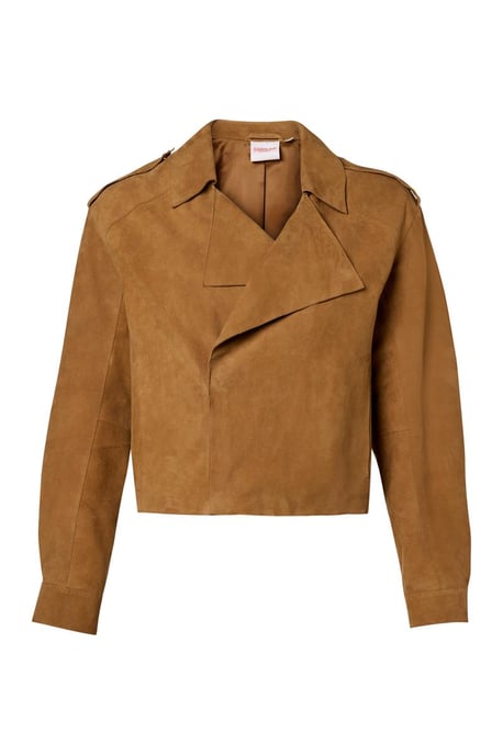 Caroline Tensen Senja Suede Jacket Cognac - Image 2