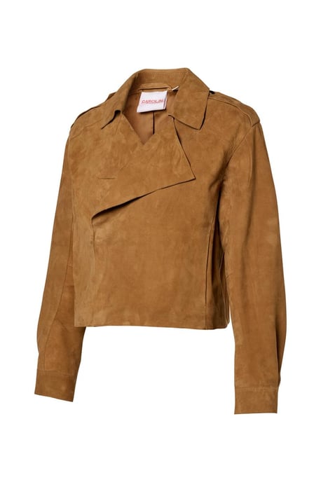 Caroline Tensen Senja Suede Jacket Cognac - Image 3