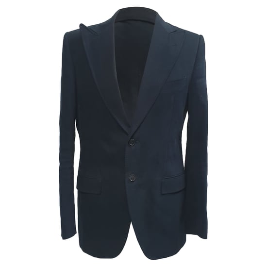 Dolce & Gabbana single-breasted blazer met zakken in marineblauw katoen - Image 1
