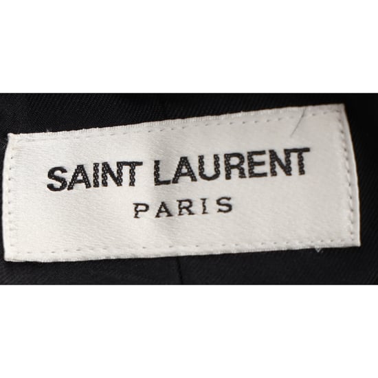 Saint Laurent single-breasted blazer in marineblauwe wol - Image 4