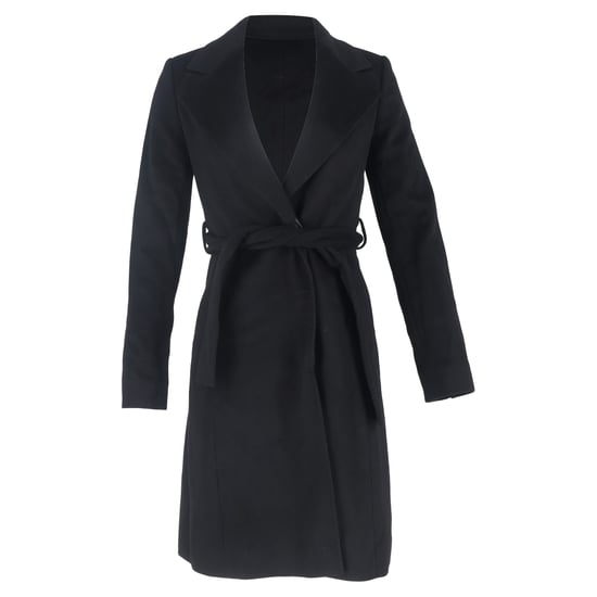 Hugo Boss jas met riem in zwarte wol - Image 1