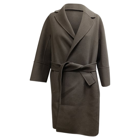 'S Max Mara Belted Coat in Brown Virgin Wool - Image 1