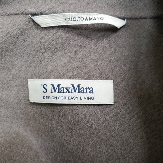 'S Max Mara Belted Coat in Brown Virgin Wool - Image 2