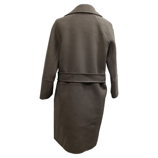 'S Max Mara Belted Coat in Brown Virgin Wool - Image 5
