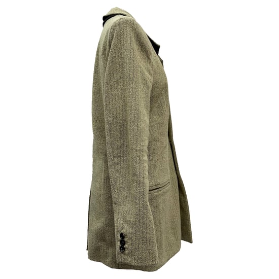 Bottega Veneta single-breasted blazer met visgraatmotief in beige polyamide - Image 2