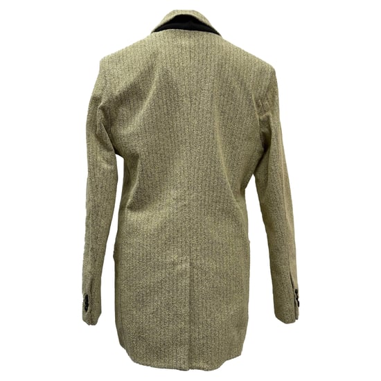 Bottega Veneta single-breasted blazer met visgraatmotief in beige polyamide - Image 4