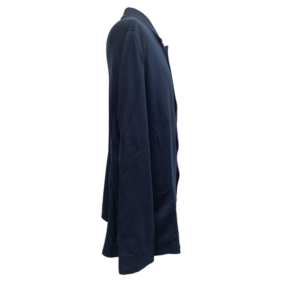 Loro piana single-breasted blazer met zakken in marineblauw katoen - Image 3