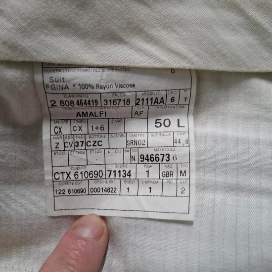 Ermenegildo Zegna gestreepte single-breasted blazer en broekset in marineblauwe wol - Image 5