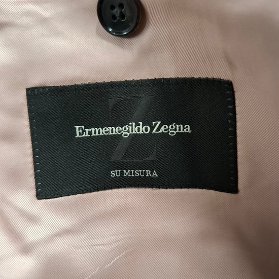Ermenegildo Zegna gestreepte single-breasted blazer en broekset in marineblauwe wol - Image 6