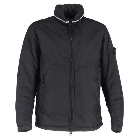 Stone Island jas met verborgen capuchon in zwart nylon - Image 1