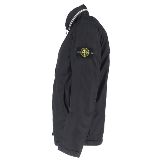 Stone Island jas met verborgen capuchon in zwart nylon - Image 2