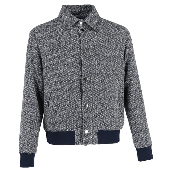 Etro Bomberjack met textuur, marineblauw, katoen - Image 1