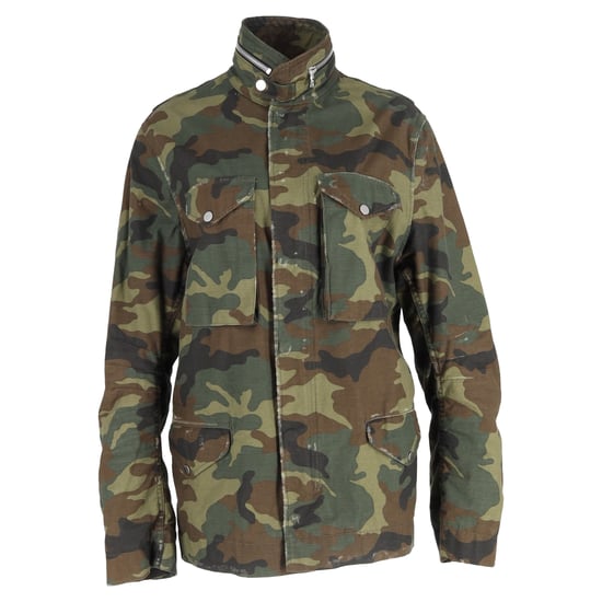 Amiri M-65 veldjas met camouflageprint in groene katoen - Image 1