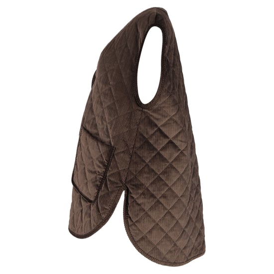 Totême gewatteerd oversized vest in bruin corduroy - Image 2