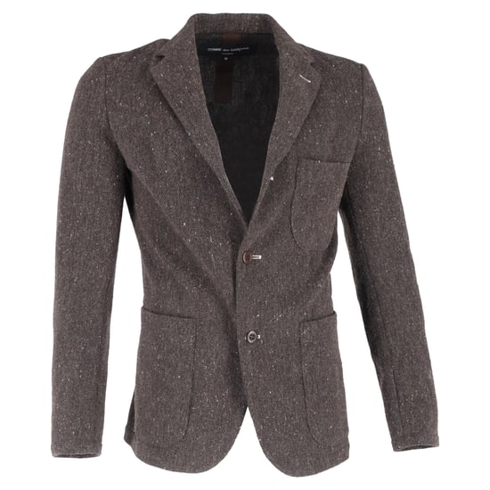 Comme Des Garcons single-breasted blazer van bruine wol. - Image 1