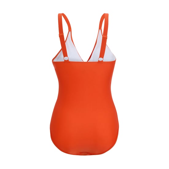 Regatta Womens/Ladies Baylenne Plain One Piece Swimsuit (Tangerine Tango) - Image 2