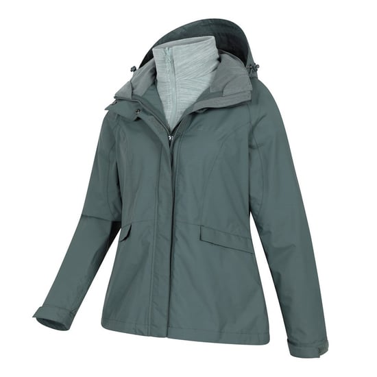 Mountain Warehouse Dames/Dames Thunderstorm II 3 in 1 Waterdichte Jas (Licht Khaki) - Image 3