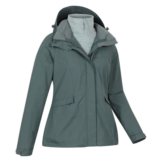 Mountain Warehouse Dames/Dames Thunderstorm II 3 in 1 Waterdichte Jas (Licht Khaki) - Image 4