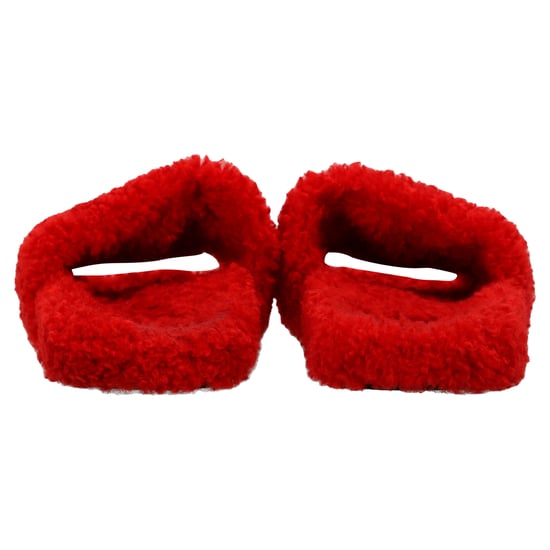 Balenciaga pluizige open muiltjes van rood polyester - Image 4