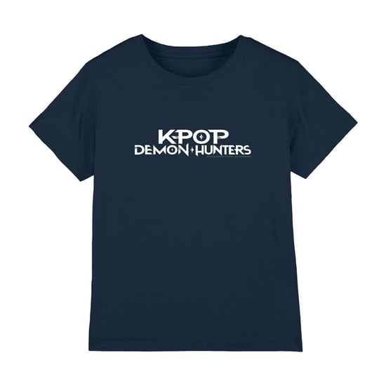K-Pop Demon Hunters Kinderen/Kinderen Logo T-shirt (Marine) - Image 1