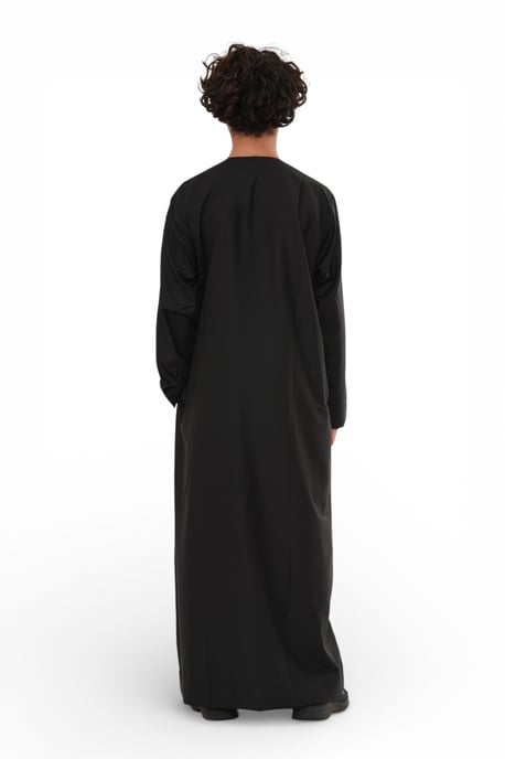 Kinderen jongens Eid zwarte Marokkaanse Thobe gewaad Djellaba Ramadan Eid Jubba- K-HM10 - Image 4