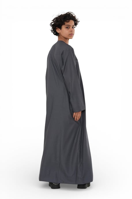 Kinderen jongens Eid grijze Marokkaanse Jubba gewaad Djellaba Ramadan Eid Thobe - K-HM11 - Image 3