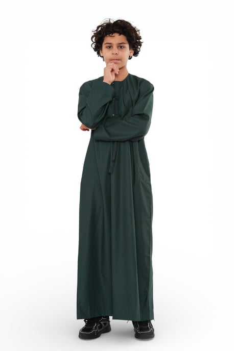 Kinderen jongens Eid groene Marokkaanse Jubba gewaad Djellaba Ramadan Eid Thobe - K-HM11 - Image 3