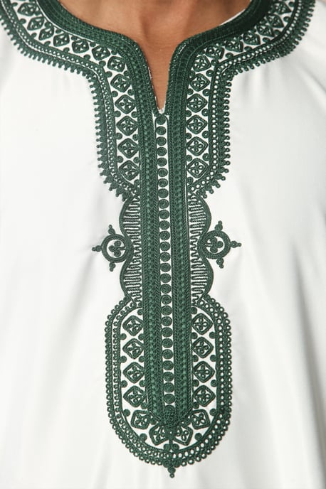 Kinderen jongens witte Marokkaanse Thobe gewaad Djellaba Gandoura Eid Jubba-K-GG008 - Image 4