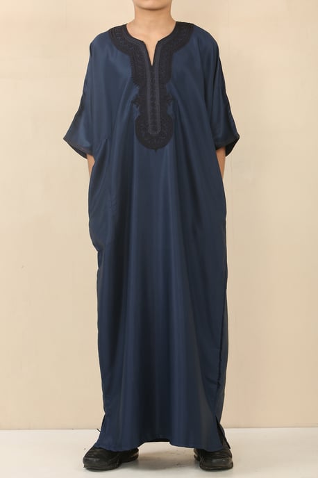 Kinderjongens blauwe Marokkaanse Thobe Djellaba Jubba Robe Eid - Image 2