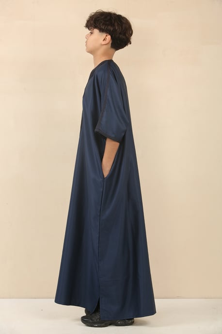 Kinderjongens blauwe Marokkaanse Thobe Djellaba Jubba Robe Eid - Image 3