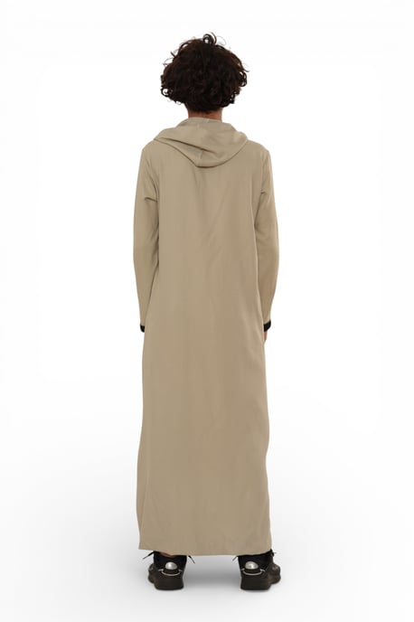 Kinderen jongens grijze Eid hooded Marokkaanse Thobe gewaad Djellaba Ramadan Jubba- K-HM3 - Image 4