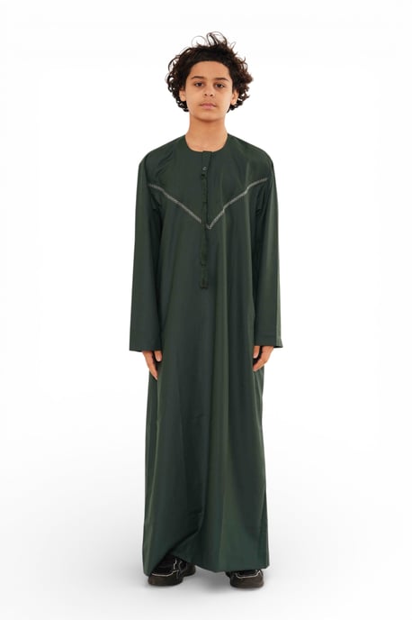 Kinderen jongens Eid groene Marokkaanse Thobe gewaad Djellaba Ramadan Eid Jubba- K-HM10 - Image 1